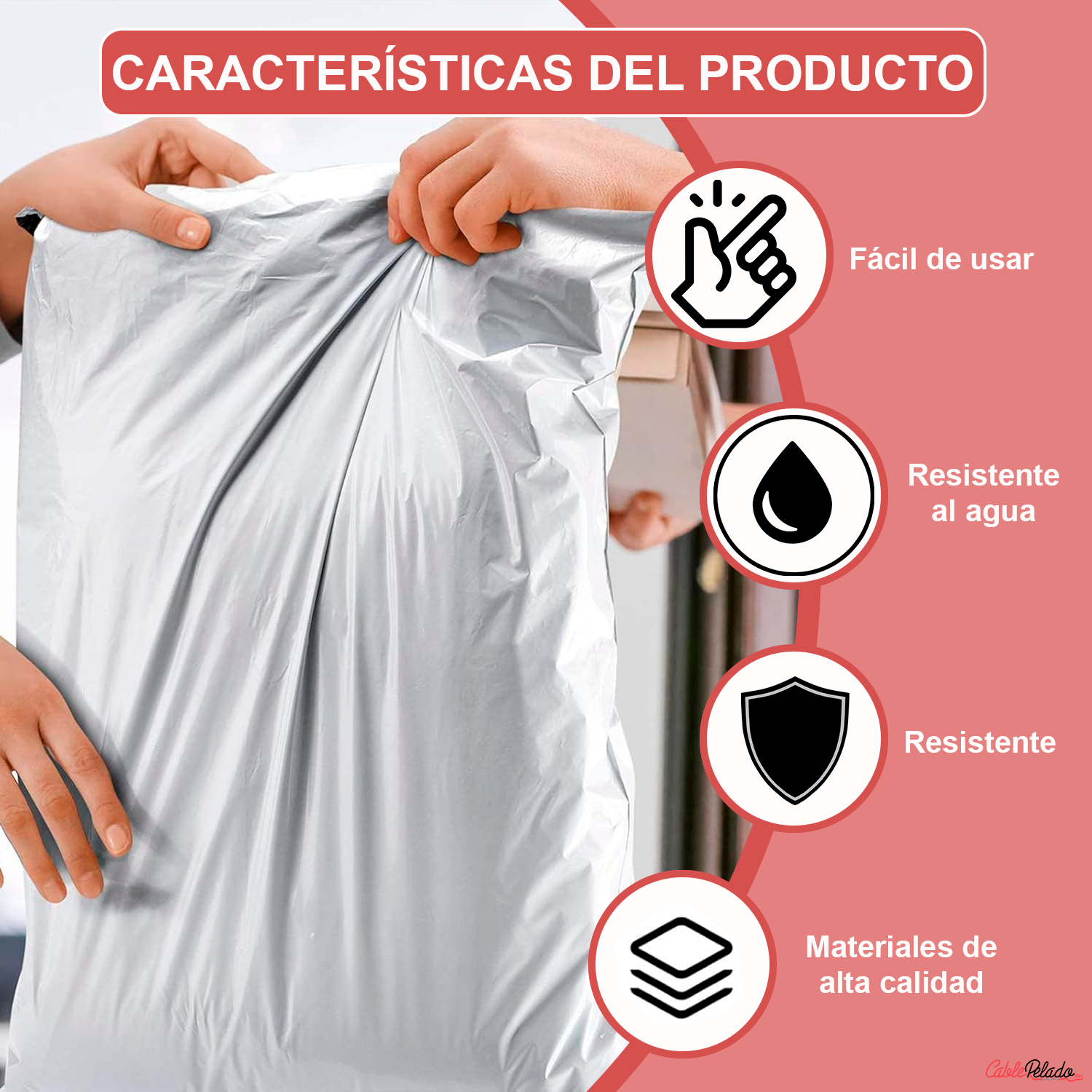 Bolsa Plástico Para Envíos de 45x55 (Pack 50 uds)  Blanco
