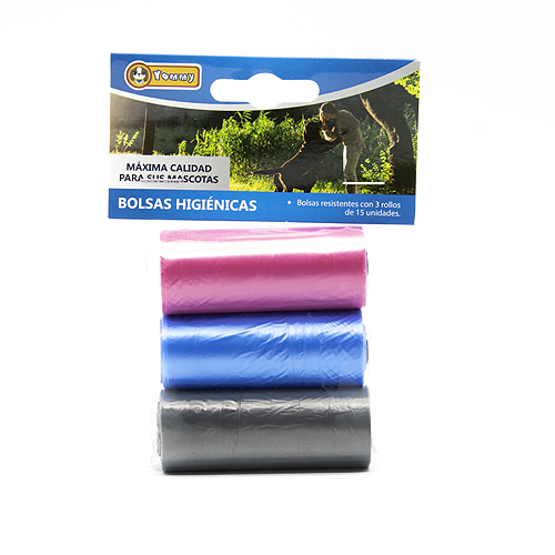 Bolsas para excrementos de perro (45 bolsas)  Multicolor