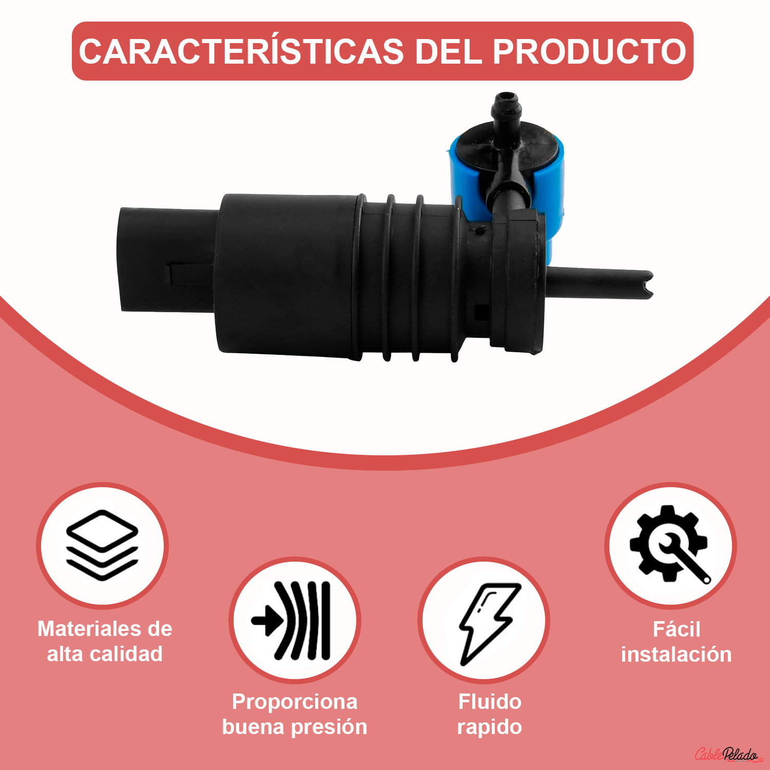 Bomba De Agua De Lavado Parabrisas  Azul