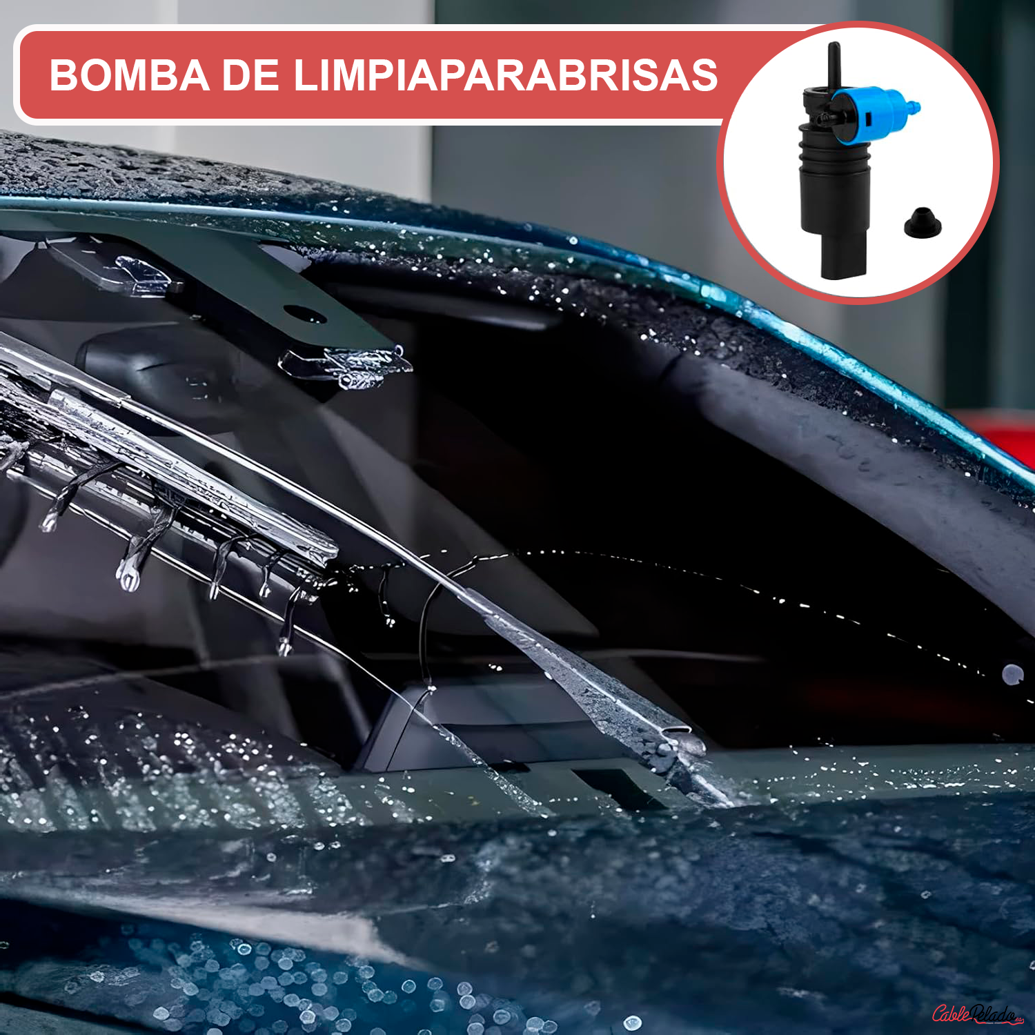 Bomba De Agua De Lavado Parabrisas  Azul