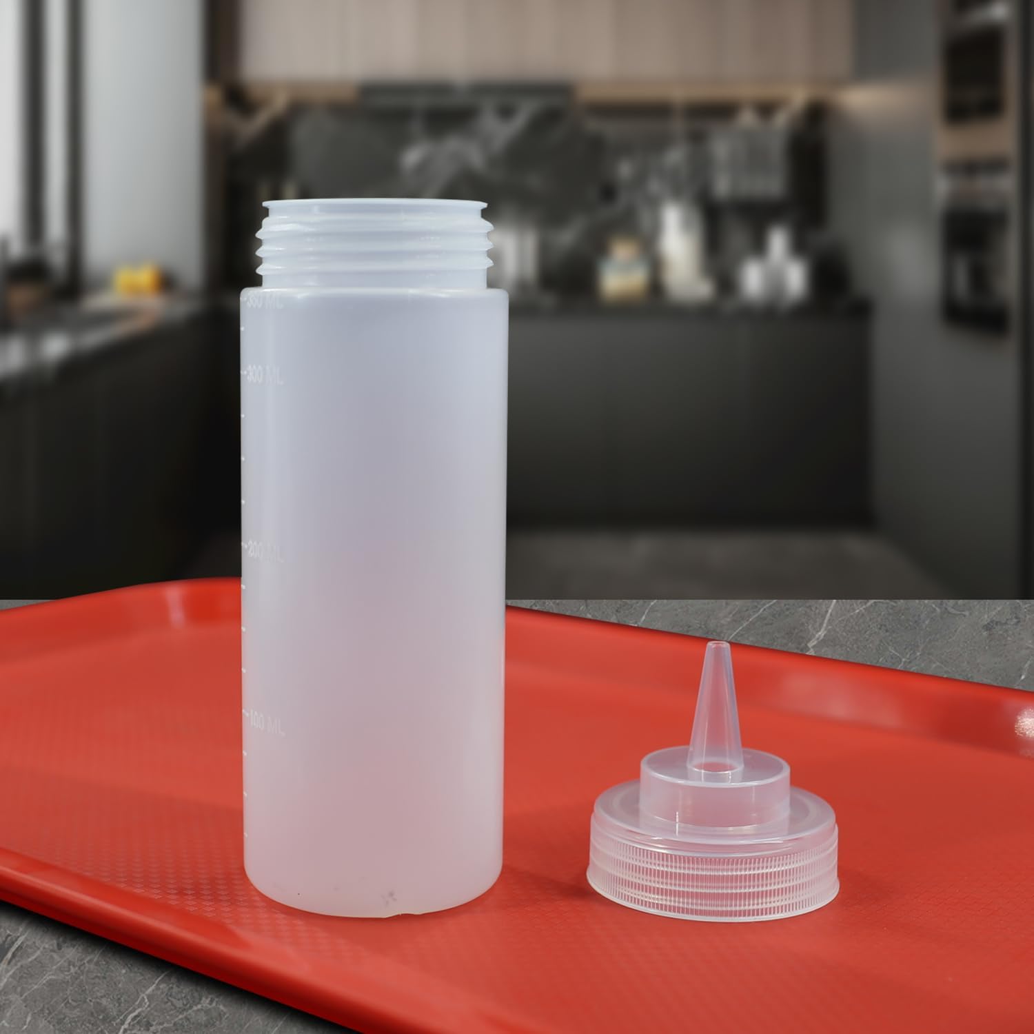 Bote plastico para salsas 500 ml Transparente