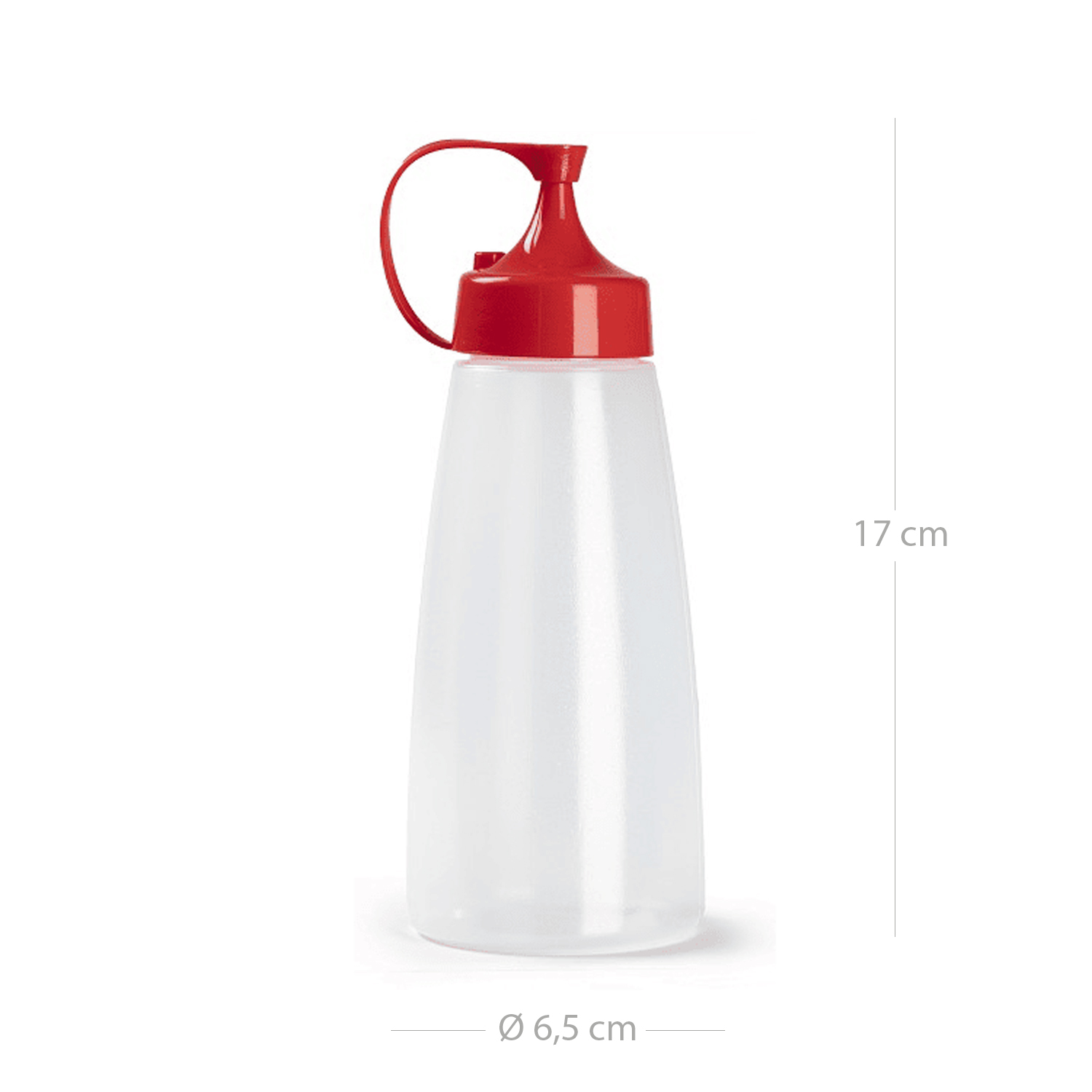 Bote plastico para salsas con tapon 300 ml Transparente