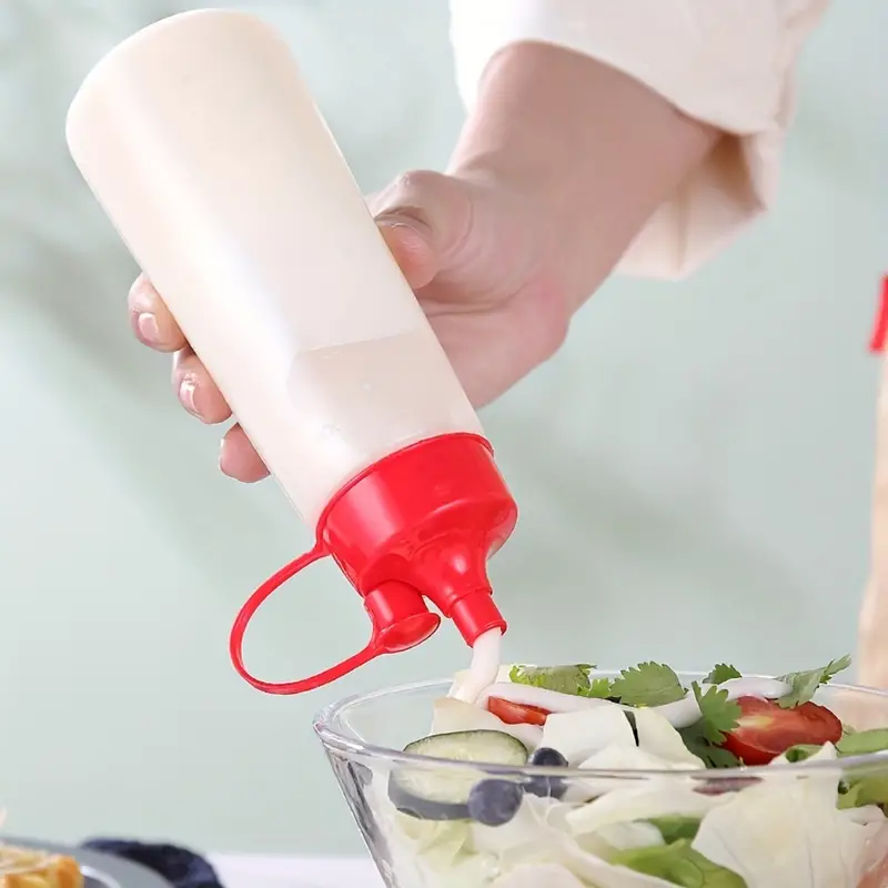 Bote plastico para salsas con tapon 400 ml Transparente