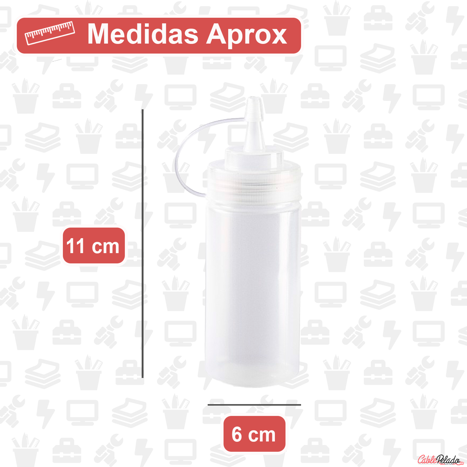 Botella Para Salsas Plástico 300 ml Transparente