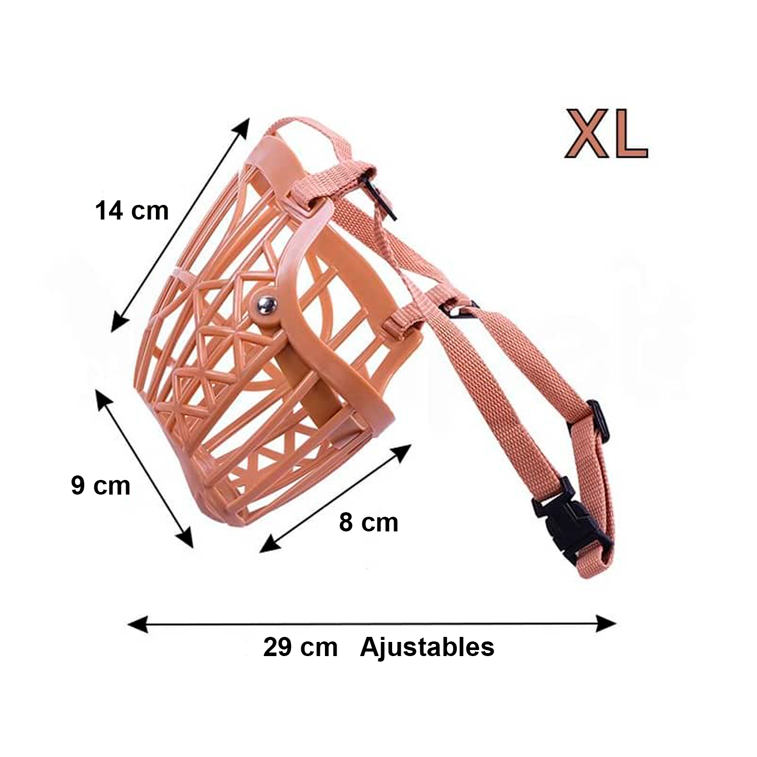 Bozal para perros tipo canasta Talla XL Marron
