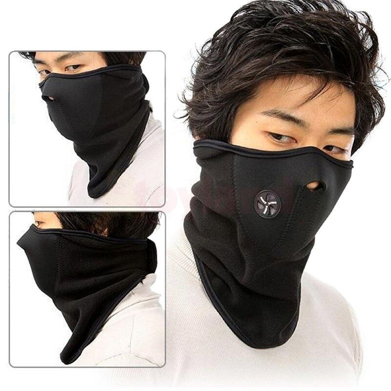 Braga Cuello Neopreno corta Viento para Ski Snowboard Moto  Negro