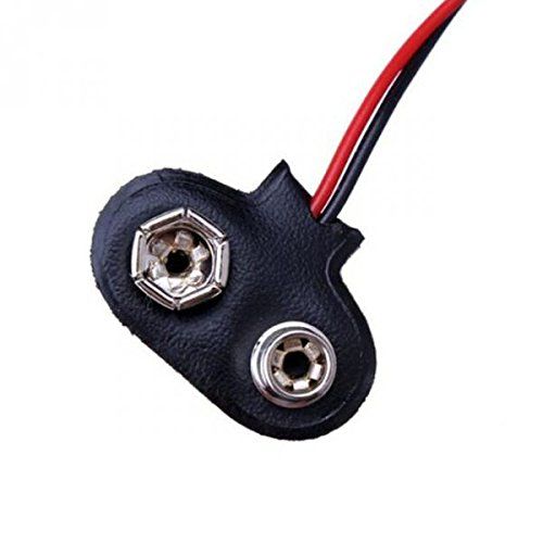 Cable adaptador de bateria Arduino DC 9V  Negro