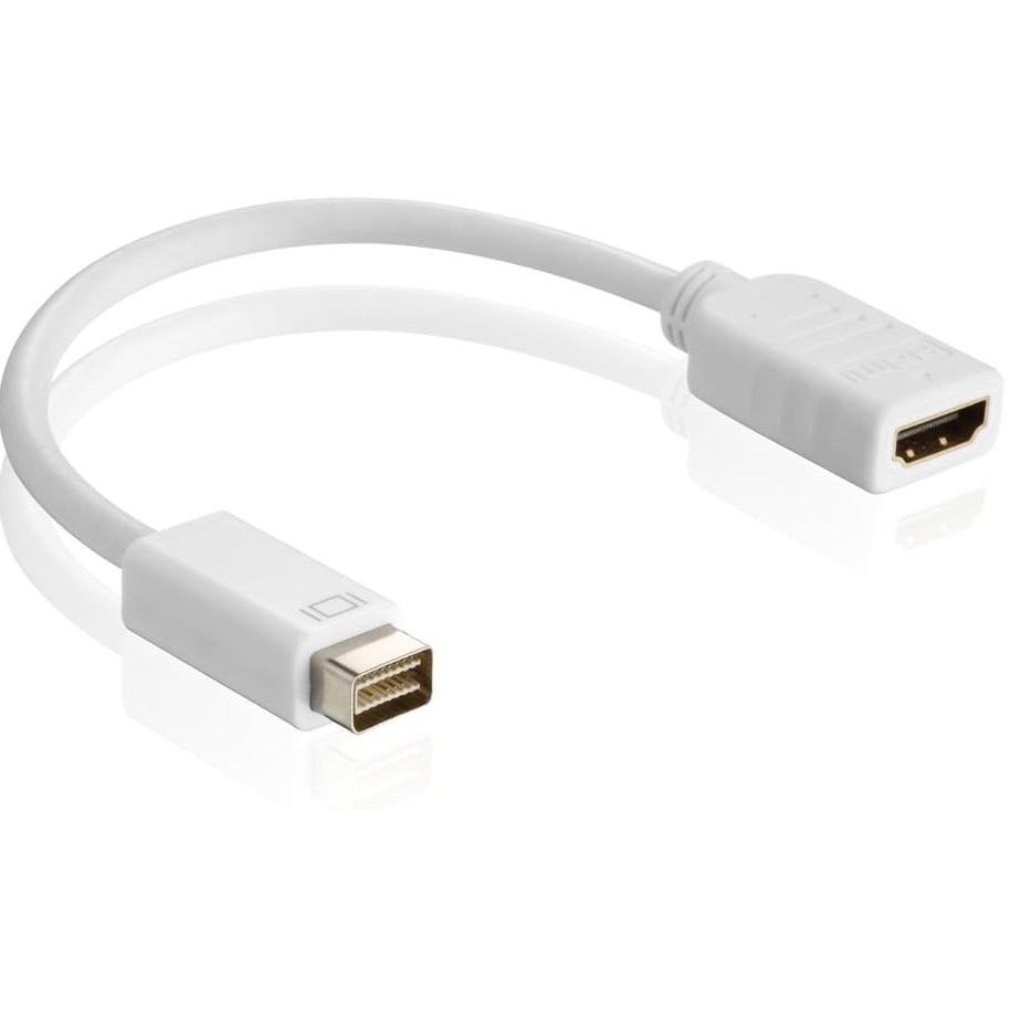 Cable Adaptador Mini DVI a HDMI 0.10 M Blanco