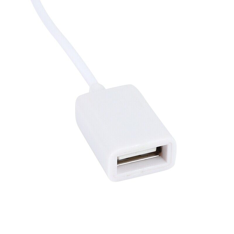 Cable adaptador USB hembra a jack 3.5mm AUX macho 0.20 M Blanco