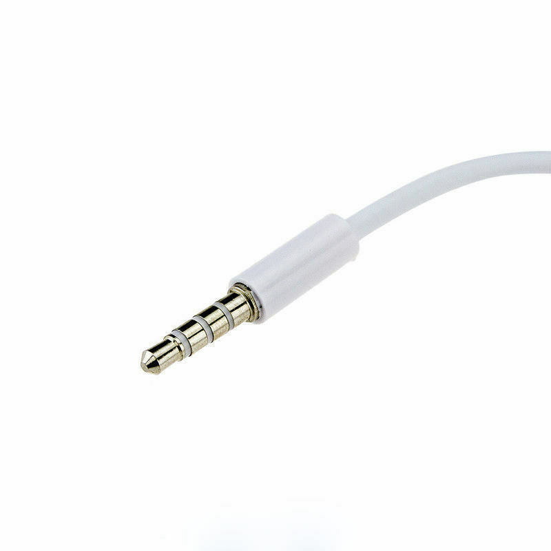 Cable adaptador USB hembra a jack 3.5mm AUX macho 0.20 M Blanco