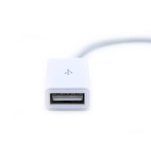 Cable adaptador USB hembra a jack 3.5mm AUX macho 0.20 M Blanco