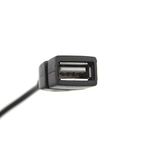 Cable adaptador USB hembra a jack 3.5mm AUX macho 0.20 M Negro