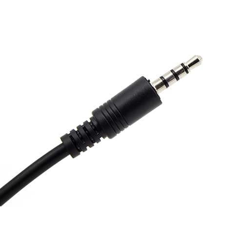 Cable adaptador USB hembra a jack 3.5mm AUX macho 0.20 M Negro