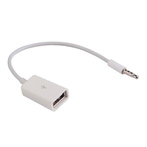 Legibilidad daño caos Cable adaptador USB hembra a jack 3.5mm AUX macho 0.20 M Blanco