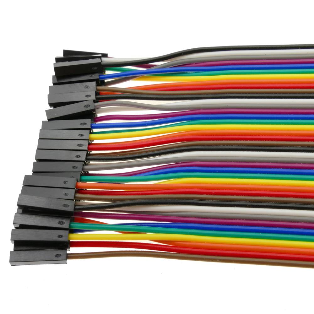 Cable alambre puente Dupont 40 pines hembra a hembra  Multicolor