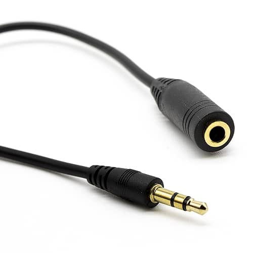 Cable alargador de audio con control de volumen 0.30 M