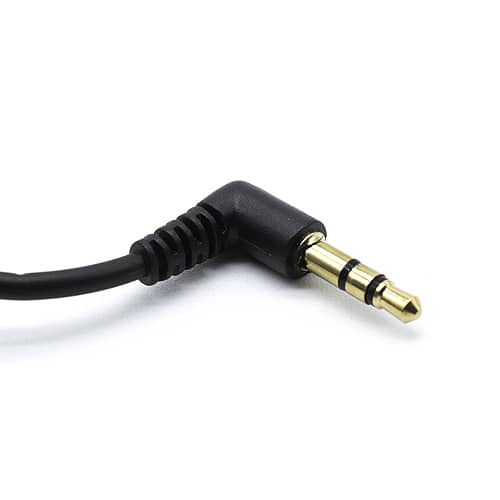 Cable alargador Jack 3.5 mm acodado dorado 0.50 M Negro