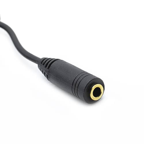 Cable alargador Jack 3.5 mm acodado dorado 0.50 M Negro