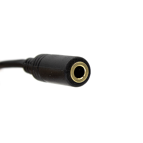 Cable alargador Jack 3.5 mm con microfono 4 pines 0.50 M Negro