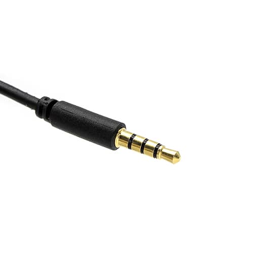 Cable alargador Jack 3.5 mm con microfono  4 pines 2 M Negro