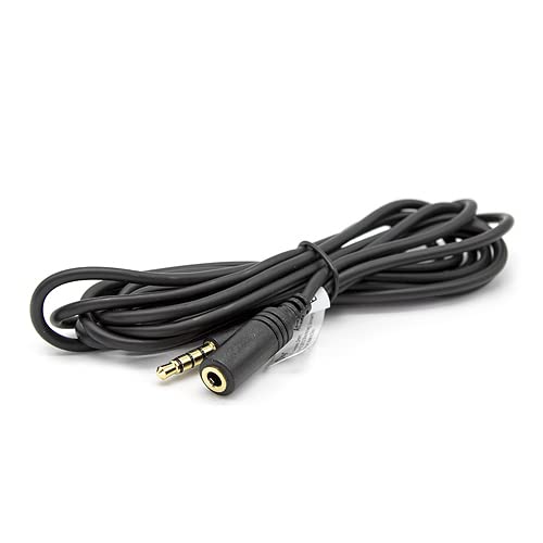 Cable alargador Jack 3.5 mm con microfono  4 pines 5 M Negro