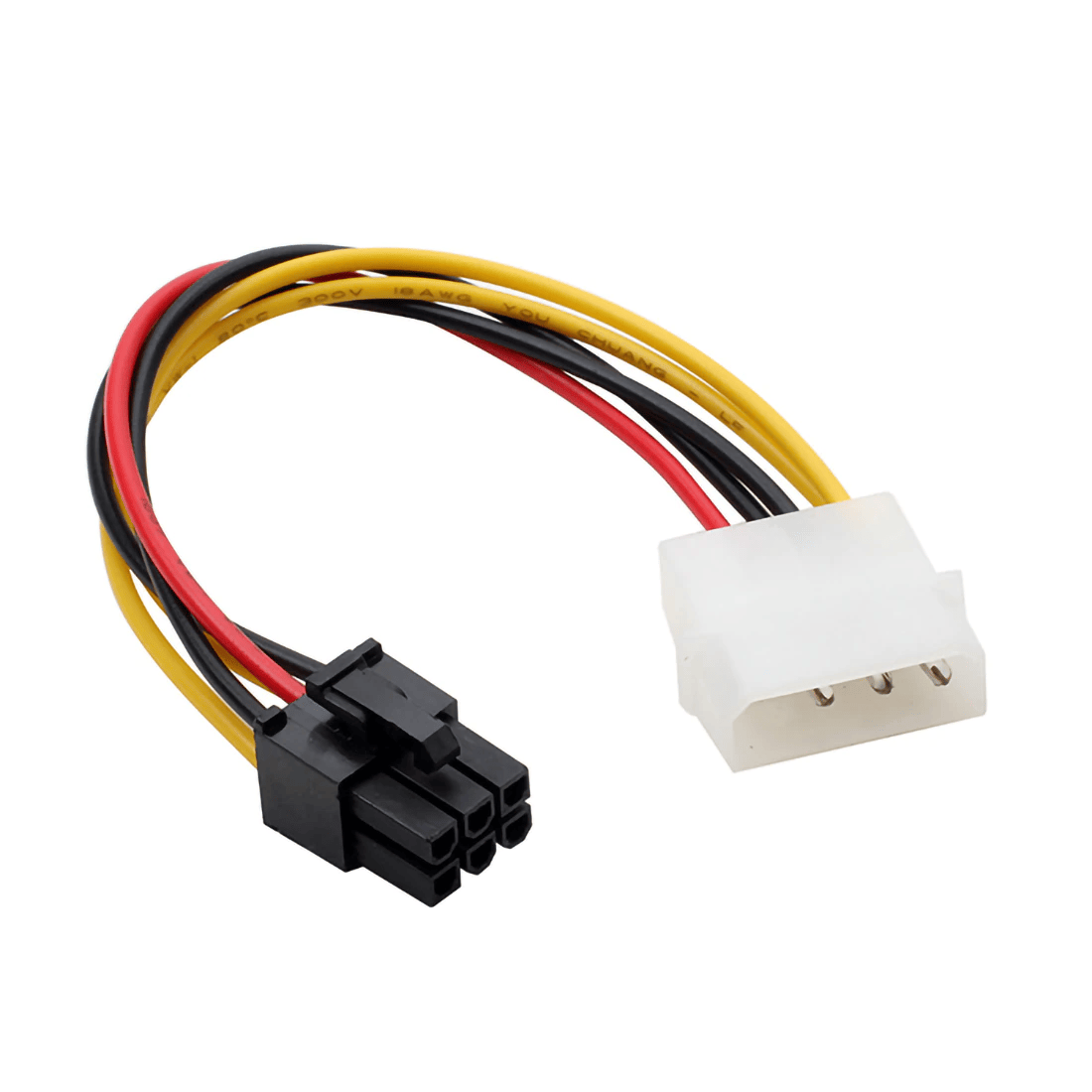 Cable alimentacion 4 Pines Macho Molex a 6 Pines PCI Express 0.15 M Multicolor