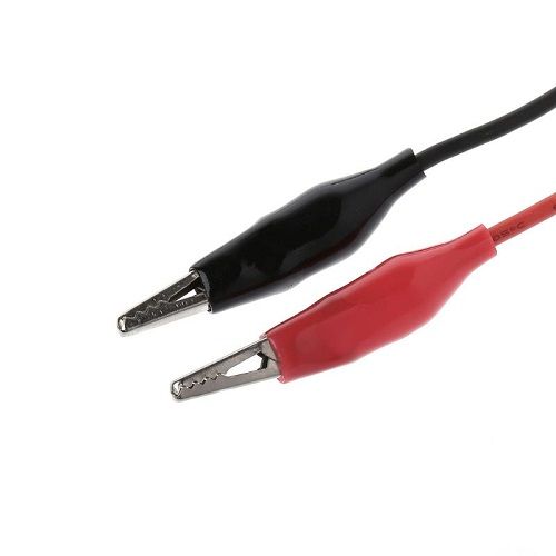 Cable alimentacion 5V USB macho a pinzas de cocodrilo 1 M rojo-negro