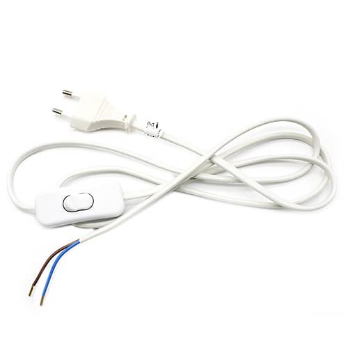 Cable alimentacion con interruptor tipo C 1.5 M Blanco