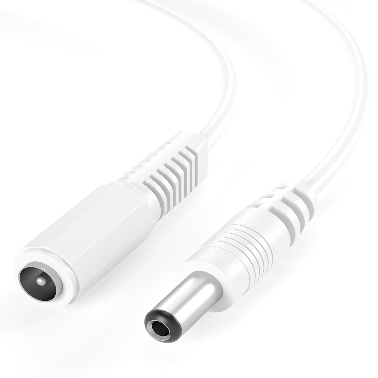 Cable alimentacion DC hembra-macho 5.5 x 2.1 mm 3 M Blanco