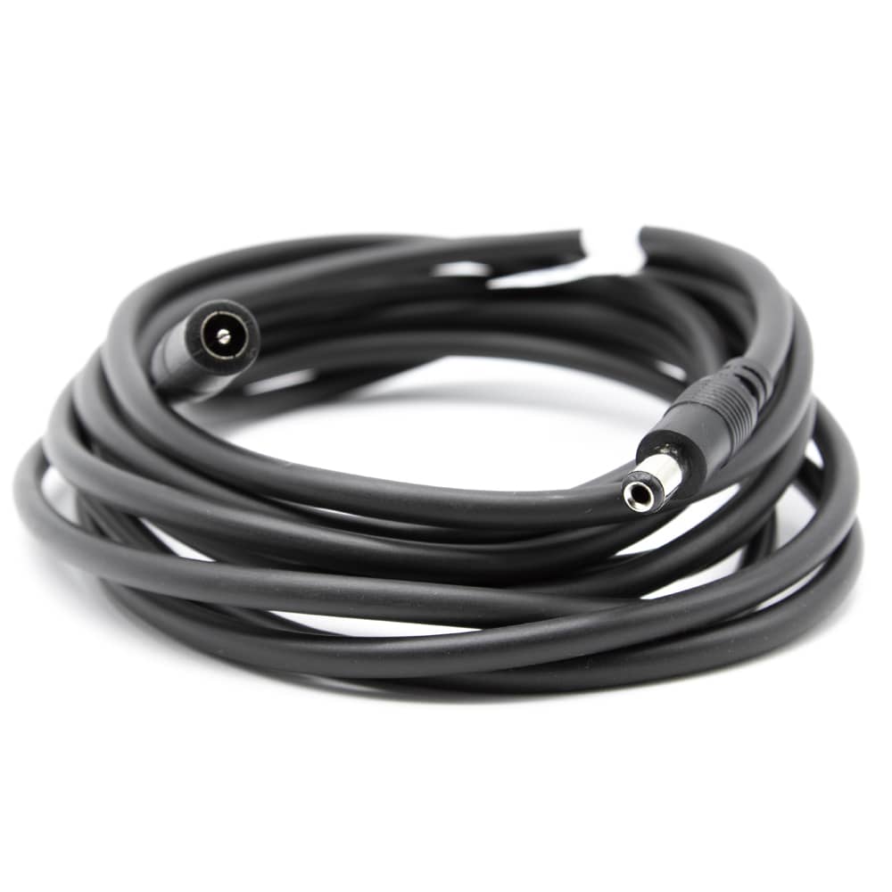 Cable alimentacion DC hembra-macho 5.5 x 2.1 mm 3 M Negro