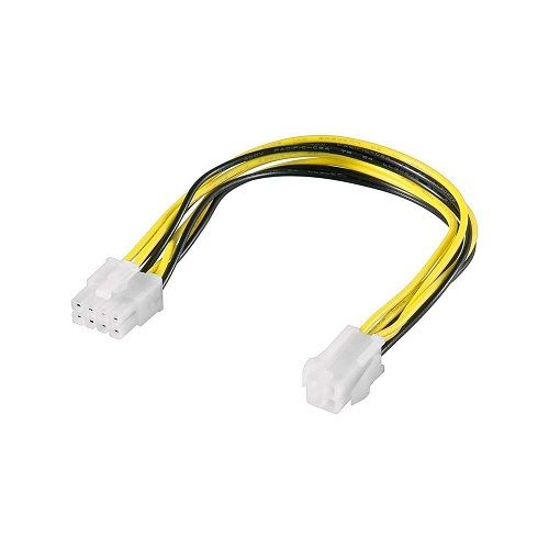 Cable alimentacion interna ATX 4 pin a 8 pin 0.20 M Negro