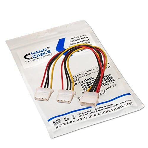 Cable de alimentacion interna molex 5.25 0.30 M Negro