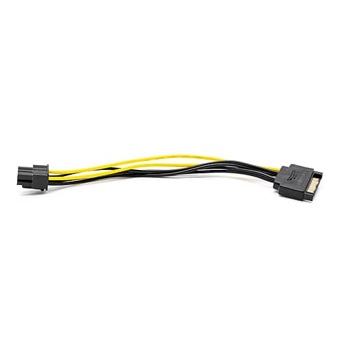 Cable alimentacion SATA 15 pin macho a PCI Express 6 pin 0.20 M Multicolor