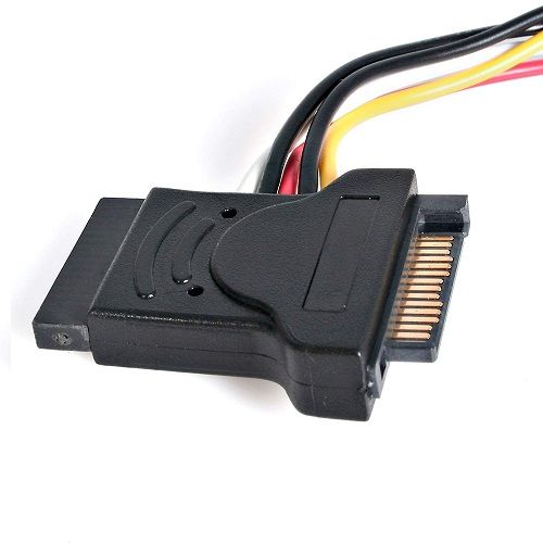 Cable alimentacion SATA macho Molex a 2 x SATA 15P-H 0.20 M Negro
