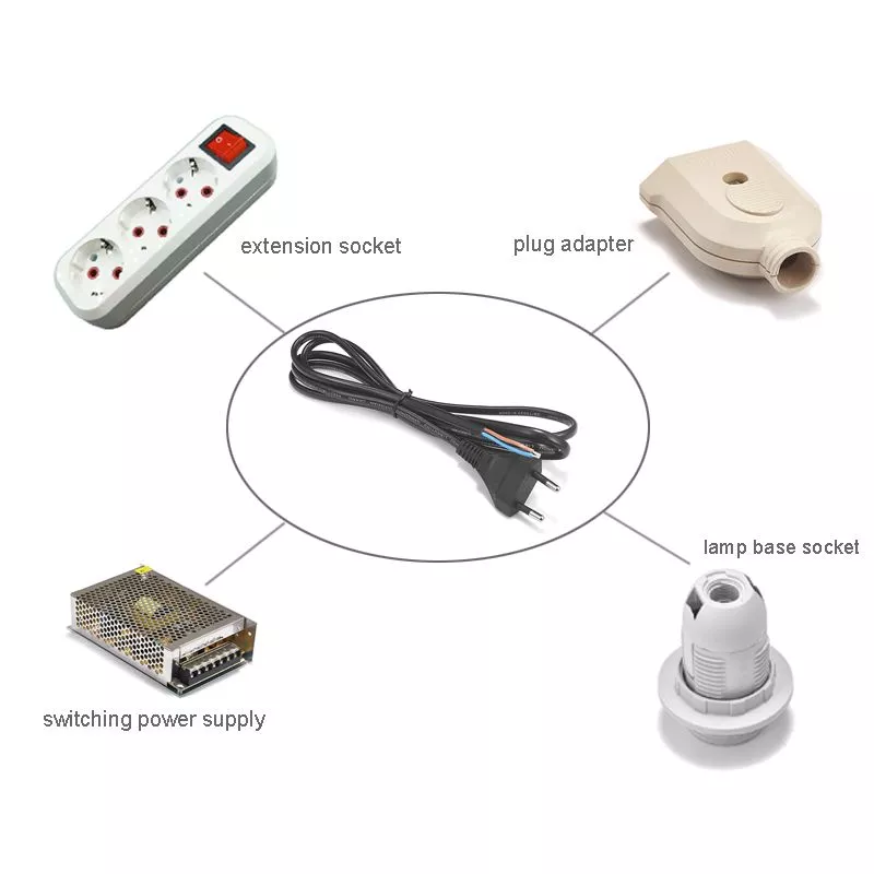 Cable alimentacion Tipo C CEE7 macho a bornes 2x0.75mm 1.5 M Blanco