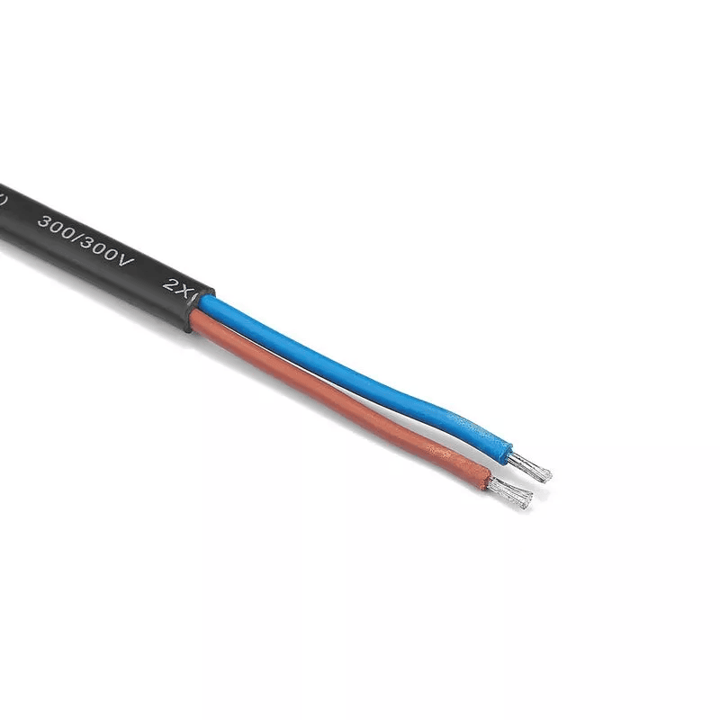 Cable alimentacion Tipo C CEE7 macho a bornes 2x0.75mm 1.5 M Negro