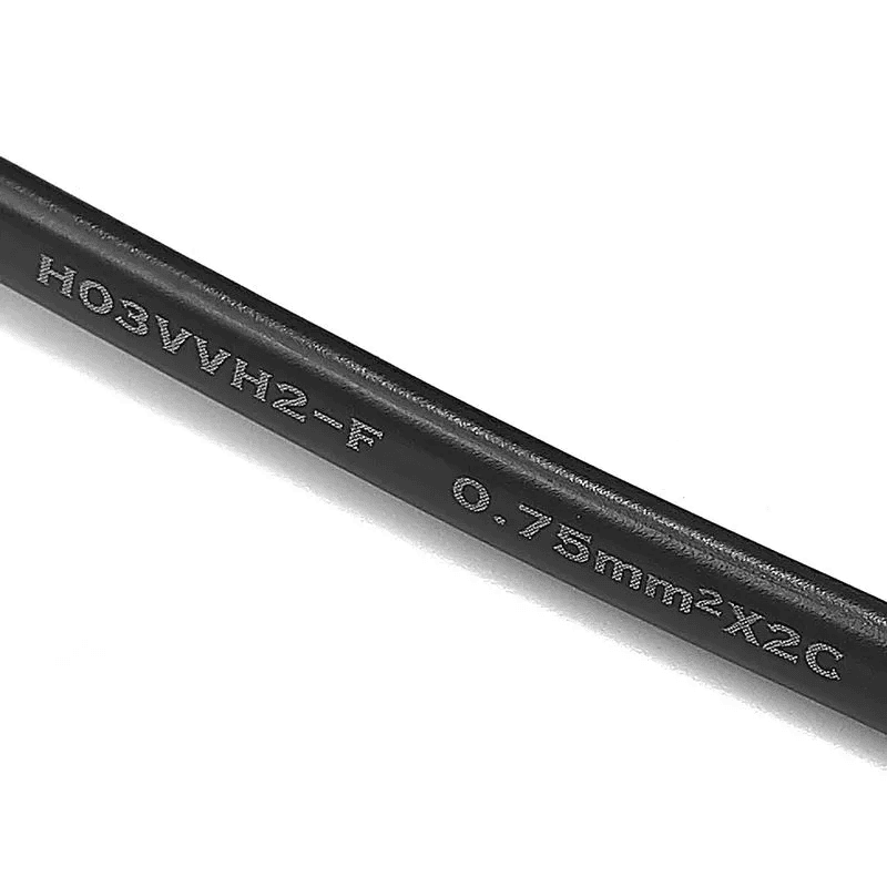 Cable alimentacion Tipo C CEE7 macho a bornes 2x0.75mm 1.5 M Negro