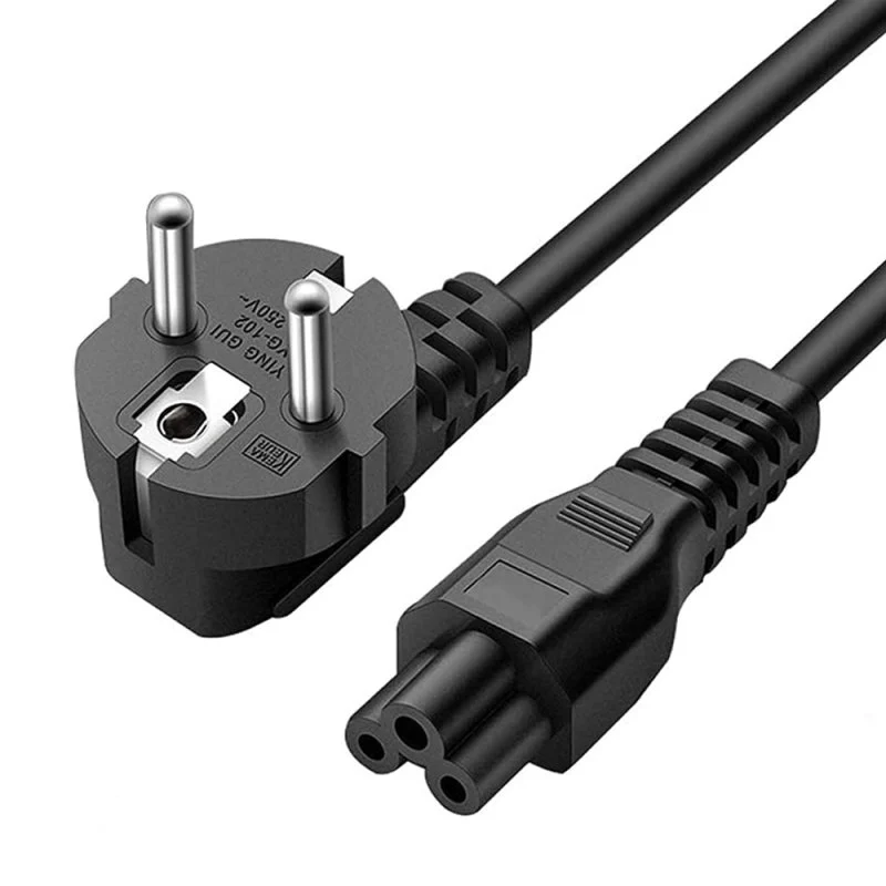 Cable alimentacion Trebol IEC-320-C5 1.8 M Negro