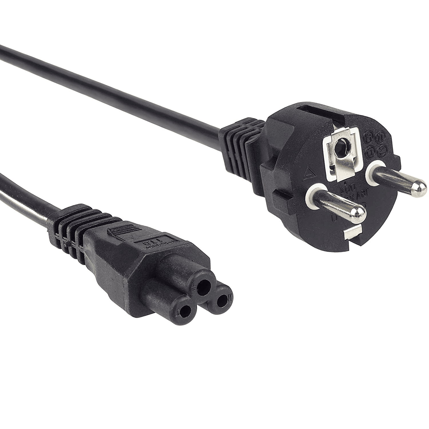 Cable alimentacion Trebol recto CEE7 -  C5 1.8 M Negro