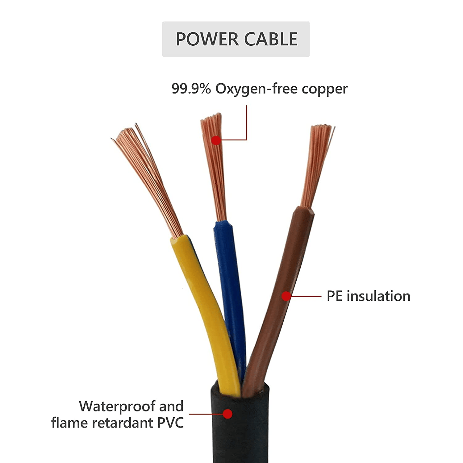 Cable alimentacion Trebol recto CEE7 -  C5 1.8 M Negro