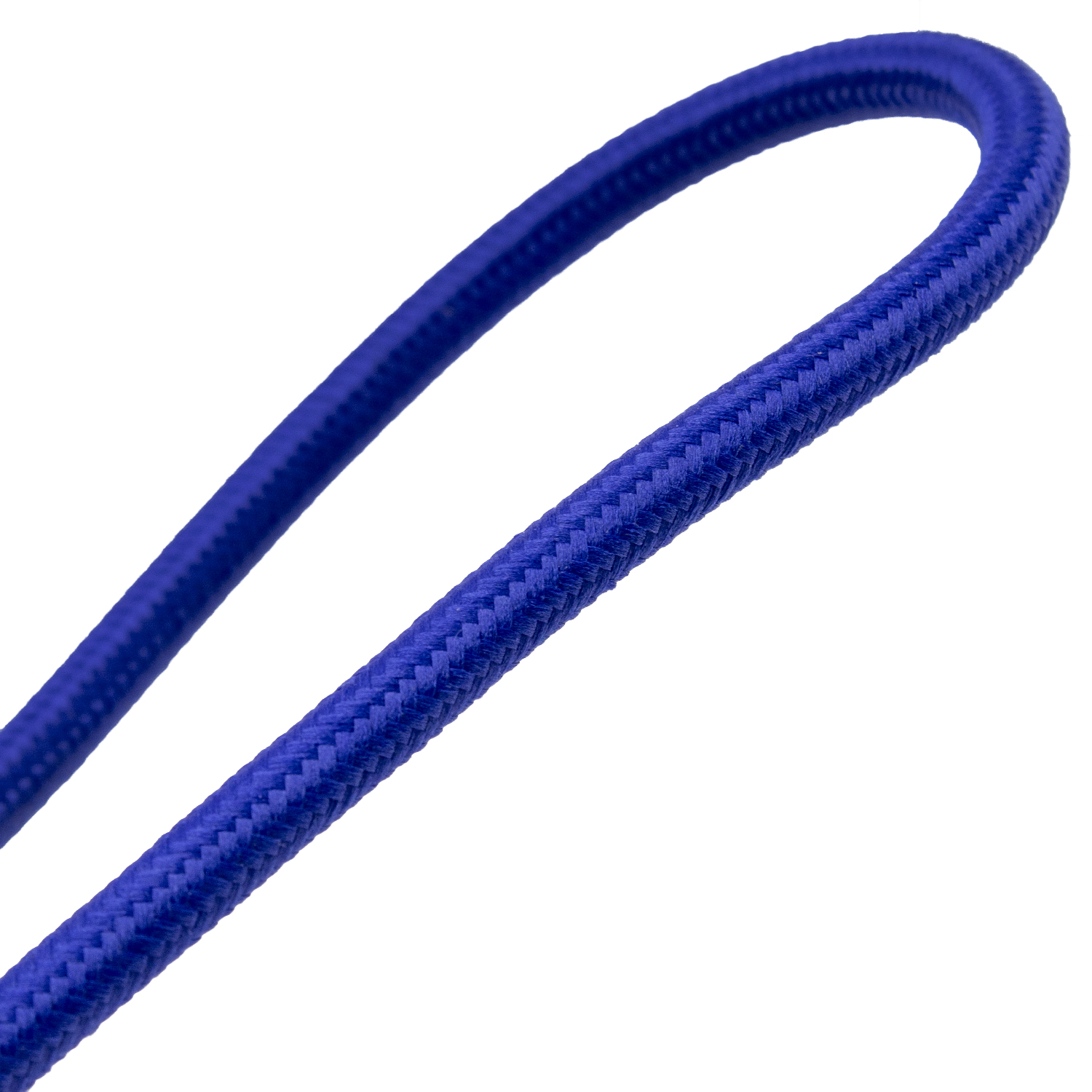 Cable alimentacion trenzado portalampara E27 interruptor 1.5 M Azul