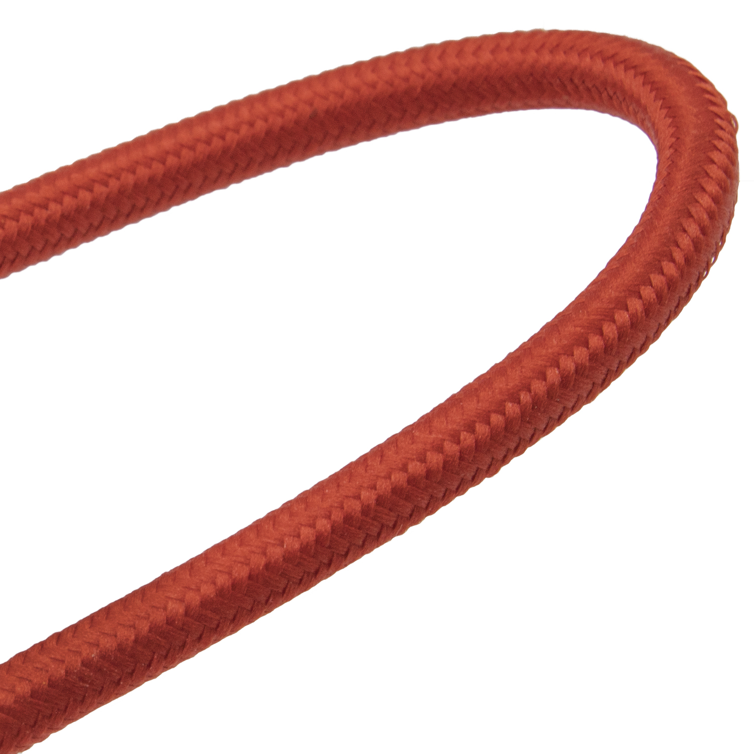 Cable alimentacion trenzado portalampara E27 interruptor 1.5 M Rojo