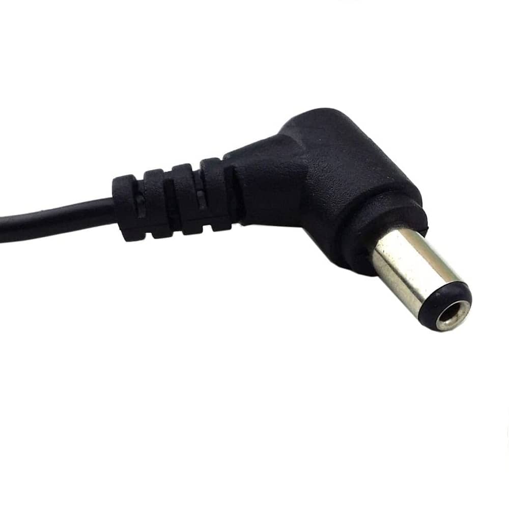 Cable alimentacion USB a DC 2.5 x 5.5 mm acodado 1 M Negro