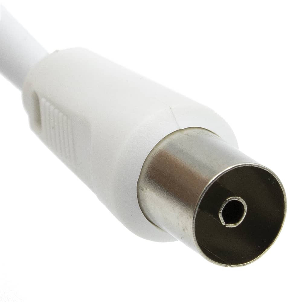 Cable antena de TV de 75 Ohm 1.5 M Blanco