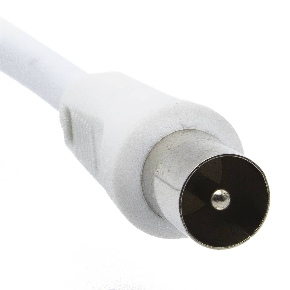 Cable antena de TV de 75 Ohm 15 M Blanco