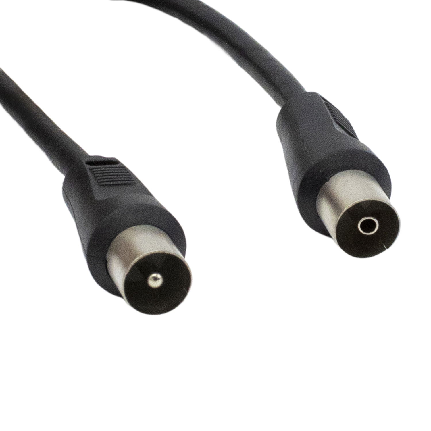 Cable antena de TV de 75 Ohm 2.5 M Negro