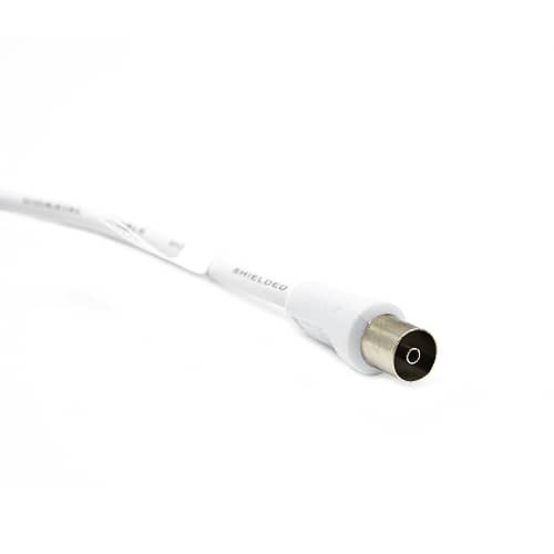 Cable antena de TV de 75 Ohm 1.5 M Blanco