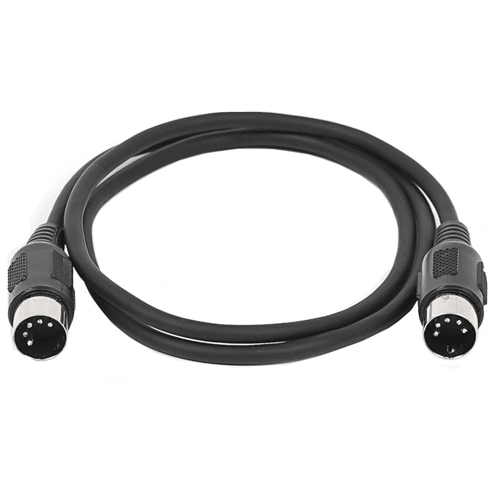 Cable audio estereo DIN 5 pines macho 1 M Negro