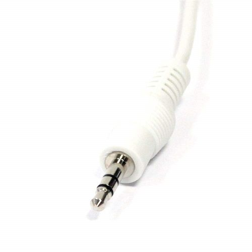 Cable audio estereo jack 3.5 macho - 2x RCA macho 0.15 M Blanco