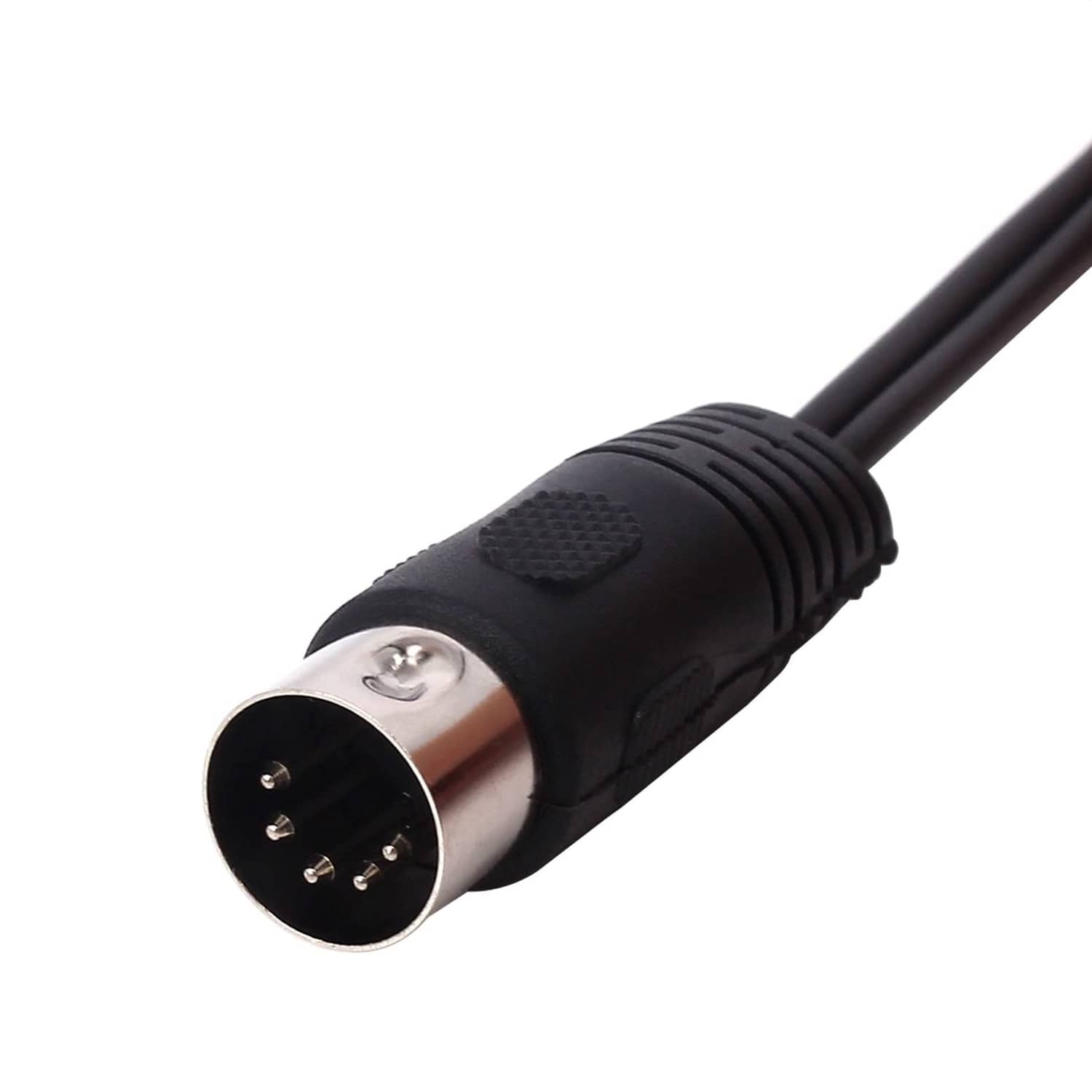 Cable Audio Estereo DIN 5 pines a RCA 1 M Negro